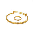 Shangjie OEM Gold Push Push Pull Pull Bamboo Pulsera de oro sólido Pulsera unisex Pulsera de oro sólido